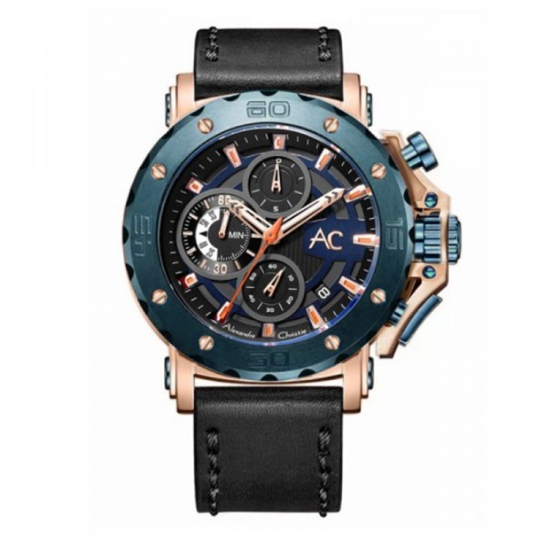 Alexandre Christie Collection AC 9205 Rosegold Blue Black MCLCUBU MCLURBU